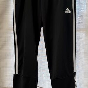 Men’s Adidas Track Pants, Black & White, Size L
